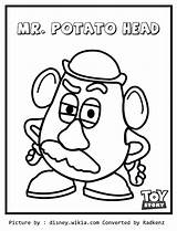 Potato Head Mr Coloring Toy Story Artworks sketch template