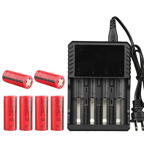 26650 battery 3000mah 3 7v flat top li ion rechargeable