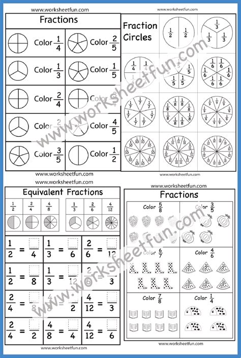 fraction worksheets fractions worksheets printable worksheets