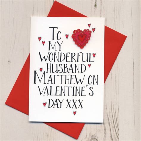 personalised husband valentines card  eggbert daisy
