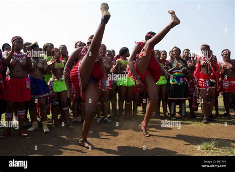 zulu reed dance im enyokeni palace nongoma südafrika stockfotografie