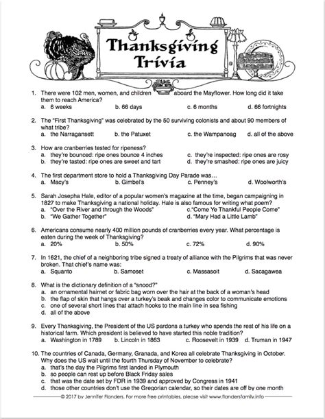 test  knowledge thanksgiving trivia flanders family homelife