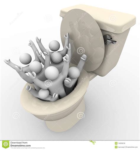 people flushing   toilet royalty  stock  image