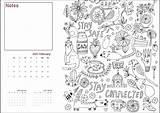 Calendar Coloring Printable Own Make sketch template