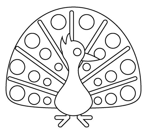 simple peacock coloring page  printable coloring pages  kids