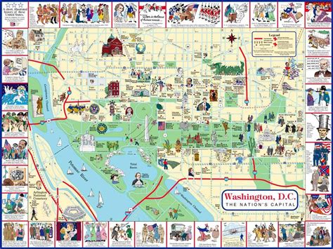 dc attractions map map  dc tourist attractions district  columbia usa