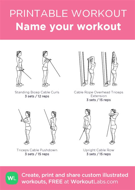 cable workout  custom printable workout  atworkoutlabs