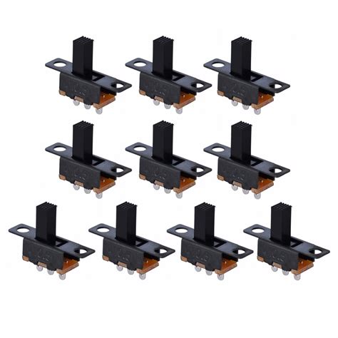 pcs black small spdt switch durable   miniature  toggle switches diy power
