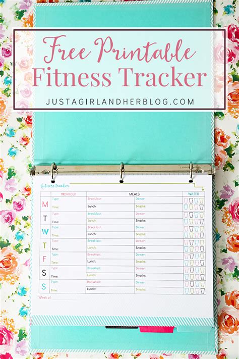 printable fitness tracker fitness tracker printable fitness