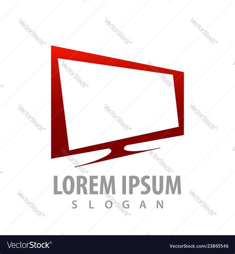 monitor screen logo concept design symbol graphic vector image