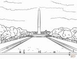 Arlington Supercoloring Monuments Cemetery Waszyngtona Pomnik Monumentos sketch template