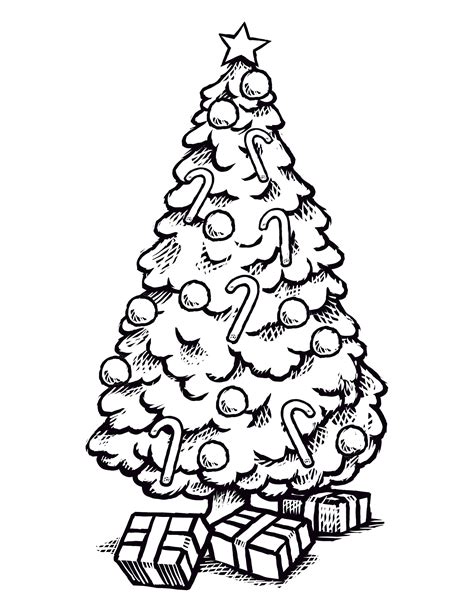 printable coloring pages christmas tree