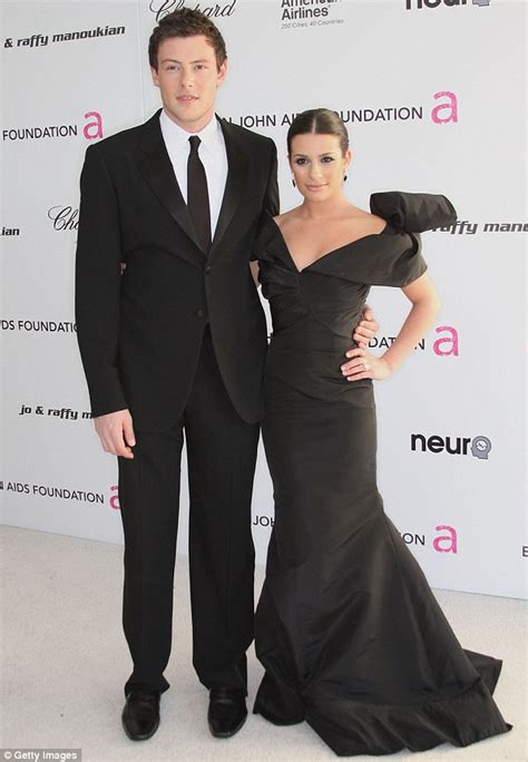 glee goes gothic lea michele smoulders in a black frilly
