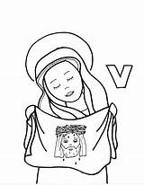 Veronica Coloring St Pages Saints Choose Board sketch template