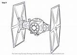 Wars Fighter Tie Star Drawing Coloring Draw Pages Force Awakens Step Drawings Tutorials Template Book Drawingtutorials101 Sketch Order First Learn sketch template