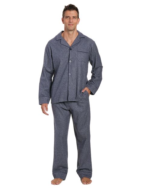mens box packaged premium  cotton flannel pajama sleepwear set noble mount