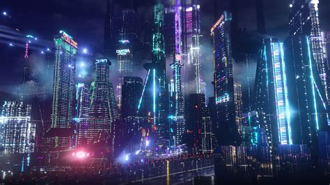 neon city lights  p resolution hd  wallpapersimages