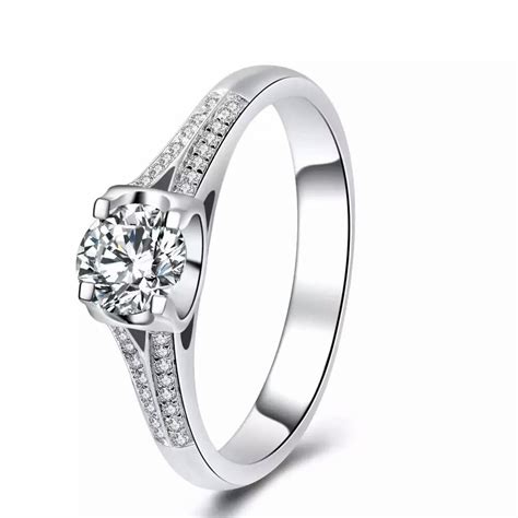 sterling silver engagement ring cz setting fashion jewelry china silver jewelry