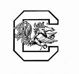 Gamecocks Carolina South Gamecock Coloring Logo Vinyl Silhouette Decals Vector Cricut Svg Football University Game Sketch Stencil Projects Explore Sketchite sketch template