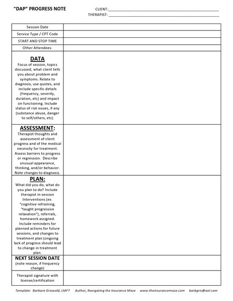 dap notes examples templates templatelab