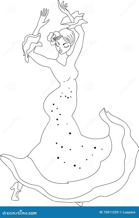 flamenco dancer stock vector illustration  dancing