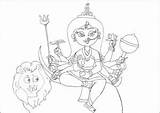 Navratri Dussehra sketch template