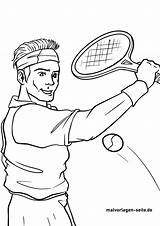 Tennisspieler Ausmalen sketch template
