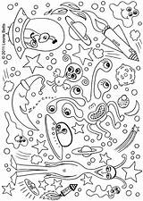 Coloring Pages Mosaic Mystery Astronomy Printable Space Getcolorings Getdrawings Color Outer Colorings Mosaics sketch template