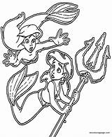 Coloring Pages Mermaid Little Ariels Beginning Wecoloringpage sketch template
