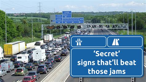 secret signs waiting    jump gridlocked motorway