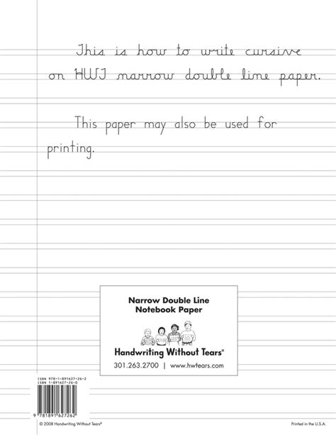 handwriting  tears paper double  narrow pack