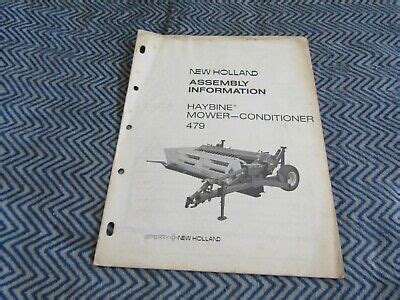 holland model  haybine mower conditioner owners assembly manual ebay