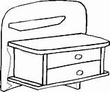 Coloring Pages Drawers Furniture sketch template