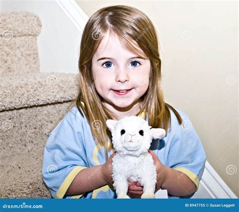 cute girl holding stuffed animal stock image image  proud cute