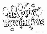Birthday Happy Coloring Pages sketch template