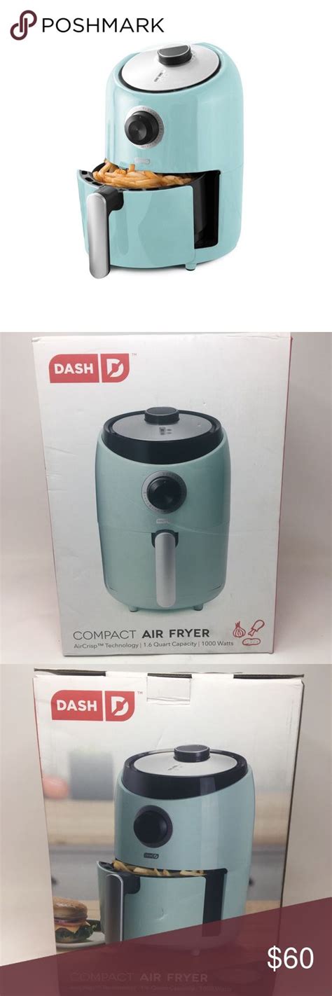 dash compact air fryer aqua blue  watts   capacity product features air frying