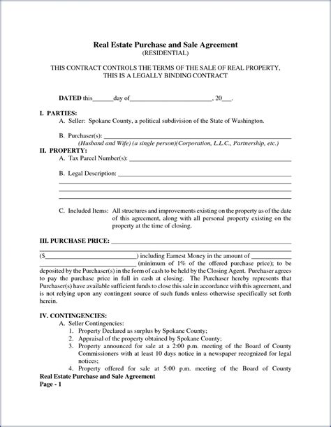printable sales contract  home