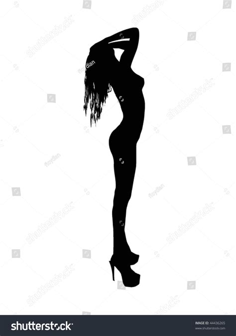 beautiful girl silhouette stock vector illustration 44436265 shutterstock
