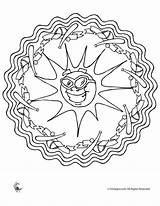 Summer Mandala Coloring Sun Pages Mandalas Baseball Kids Print Color Jr Printable Getcolorings Woojr Flowers sketch template