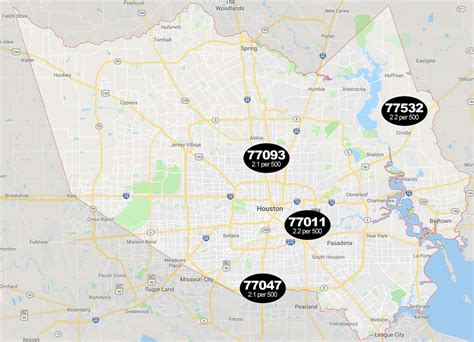 harris county zip codes with the highest rates of registered sex offenders