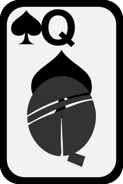 onlinelabels clip art queen of spades