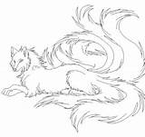 Kitsune Coloring sketch template