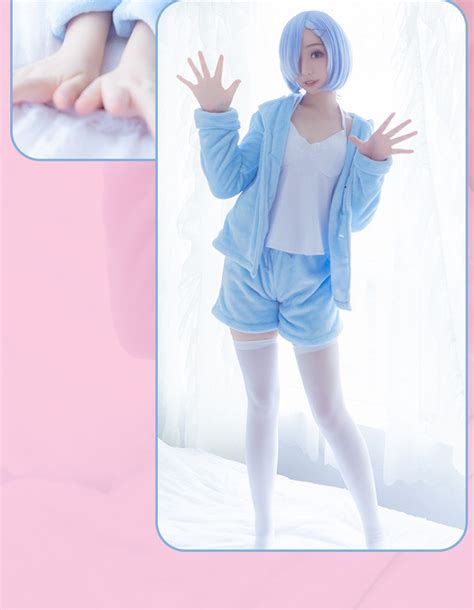 Re Life In A Different World From Zero Cosplay Rem Ram Sexy Cat Pajamas