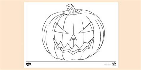 colouring page   halloween pumpkin primary resource