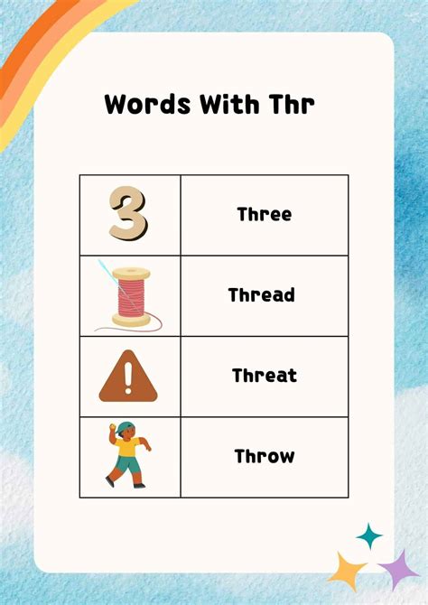 thr words  grade   fun activities  printables