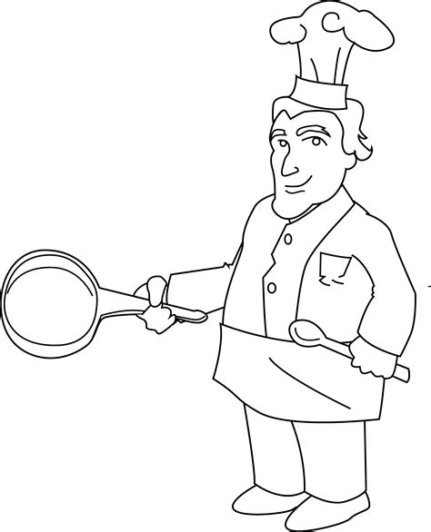 chef coloring page  clip art