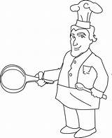 Chef Clipart Line Cook Coloring Clip Pages Sweet Webstockreview Sweetclipart sketch template