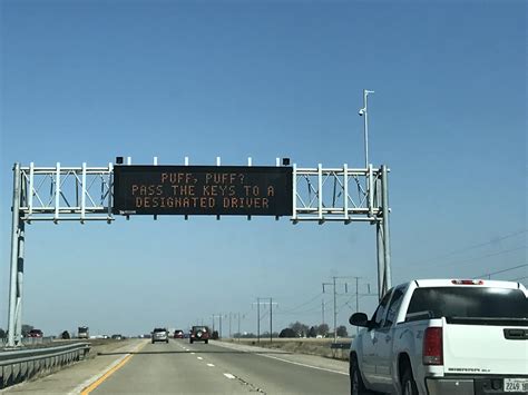 humorous highway signs aim  steer drivers safely    town