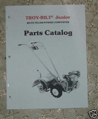 troy bilt  econo horse tiller illustrated parts list catalog manual  picclick