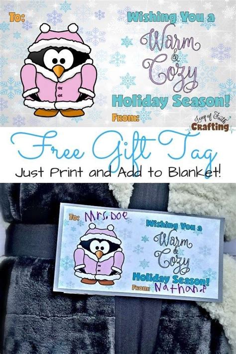 blanket gift tag printable   cute tag   gift people  love